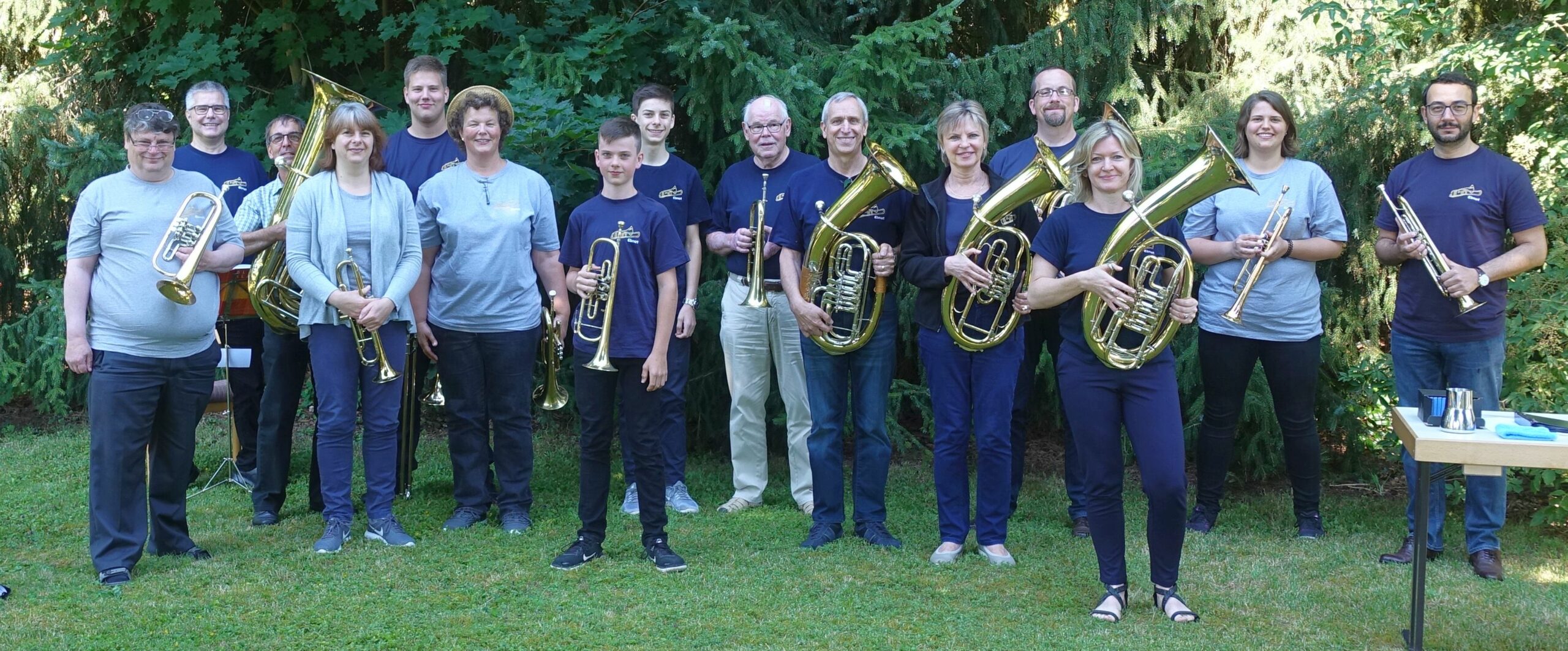 Posaunenchor im Juli 2020, Gottesdienst in Ebnat